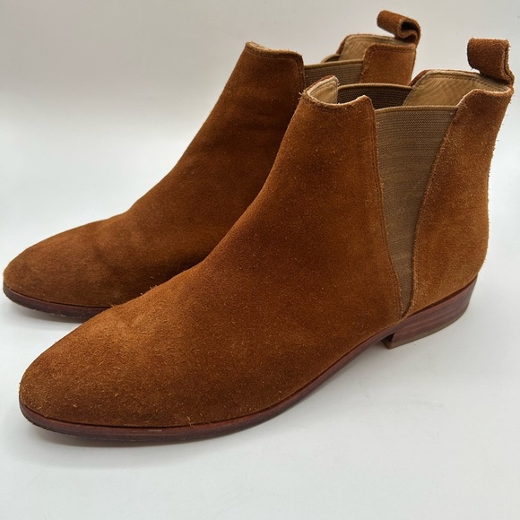 Nisolo Womens Nutmeg Suede & Leather Chelsea Every Day Boots Booties Size 9 - Picture 5 of 13